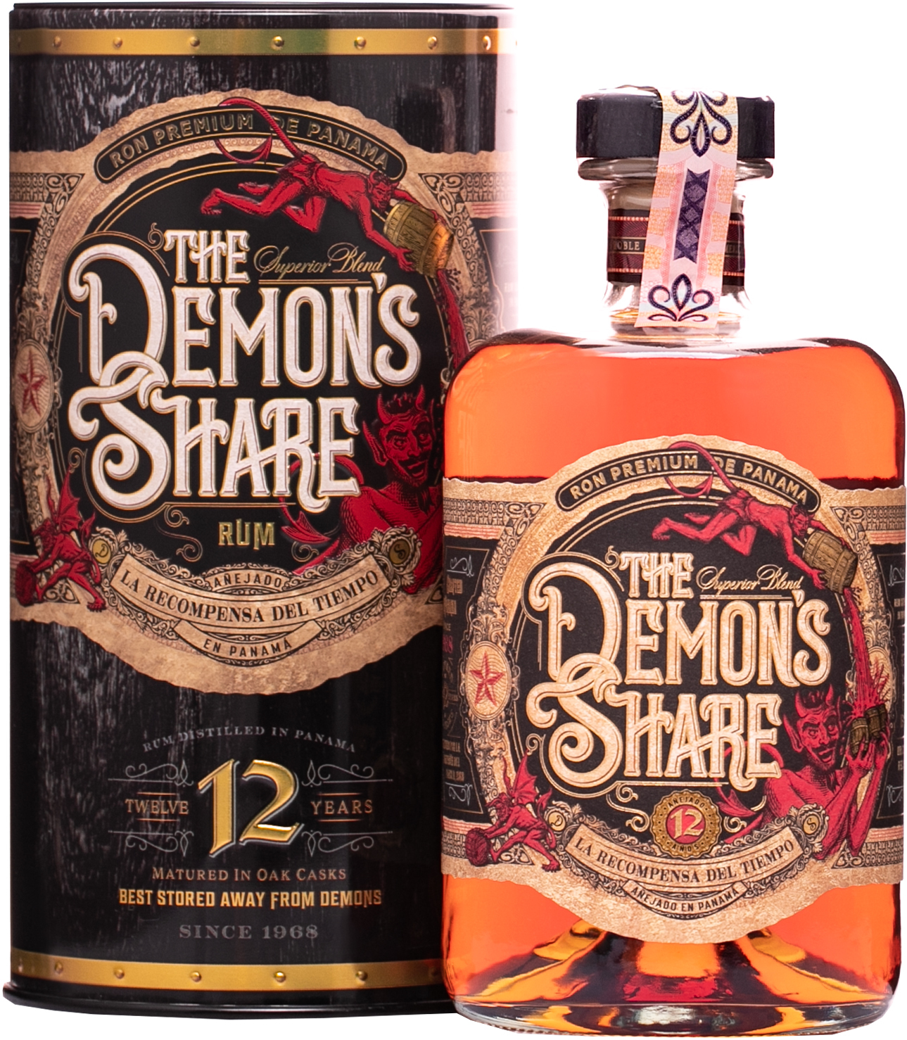 The Demon's Share Rum 12 ročný 41% 0,7l (darčekové balenie kazeta)
