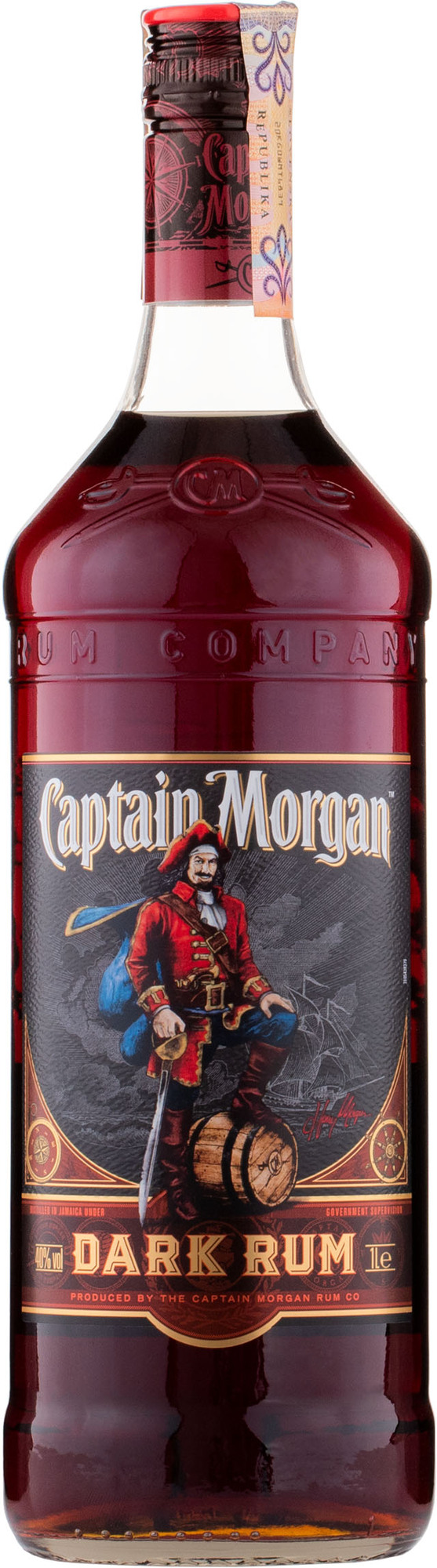 Captain Morgan Black Jamaica 40% 1 l (holá láhev)