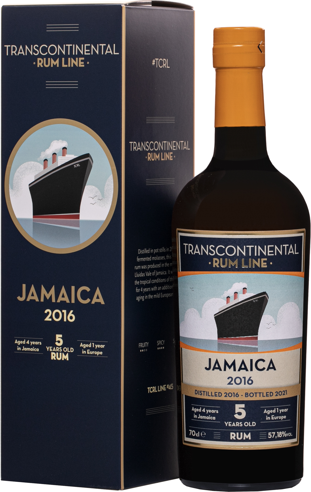 Transcontinental Rum Line Jamaica 2016 57,18% 0,7l (darčekové balenie kazeta)