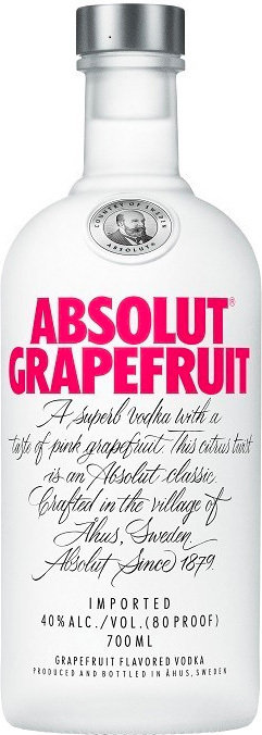 Absolut Grapefruit 40% 0,7l (čistá fľaša)