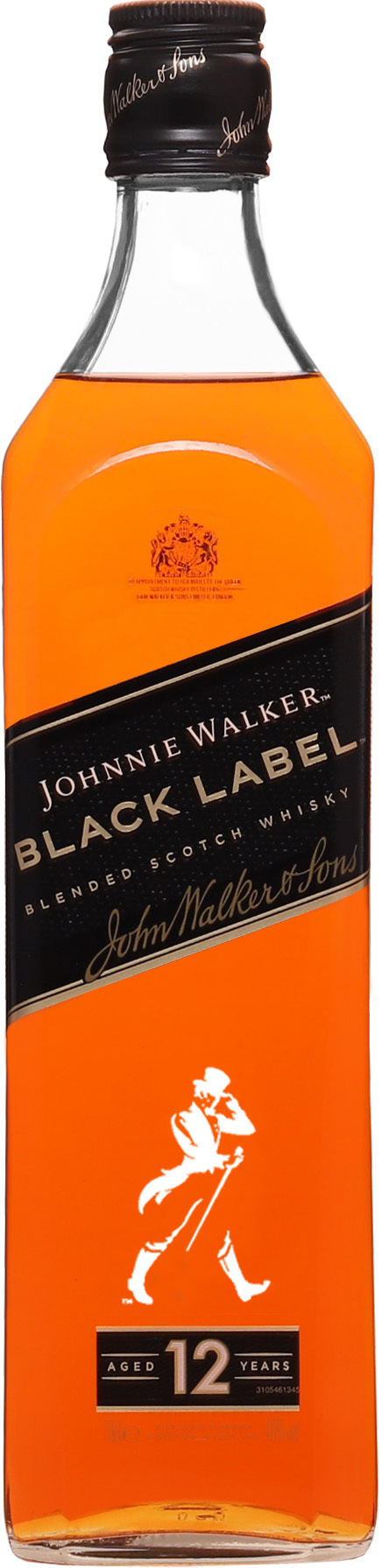 Johnnie Walker Black Label 12 ročná 40% 0,7l (čistá fľaša)