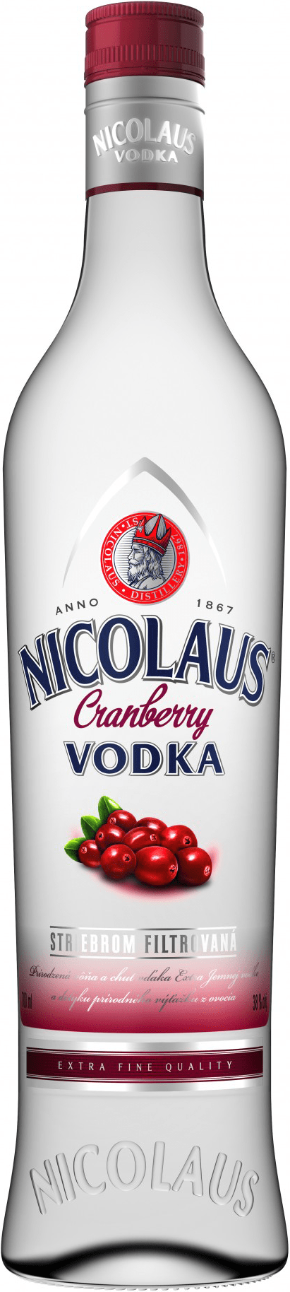 Nicolaus Cranberry Vodka 38% 0,7l