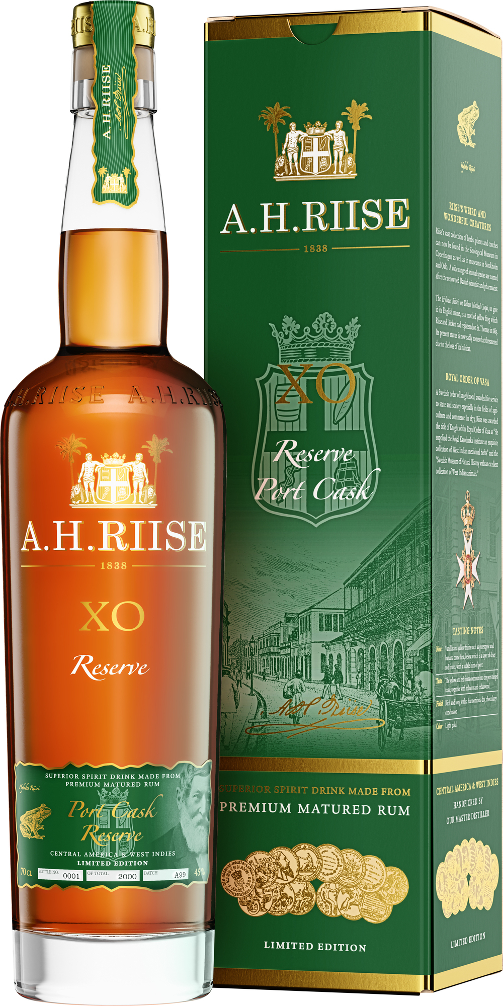 A. H. Riise Port Cask Finish Rum 45 % 0,7 l