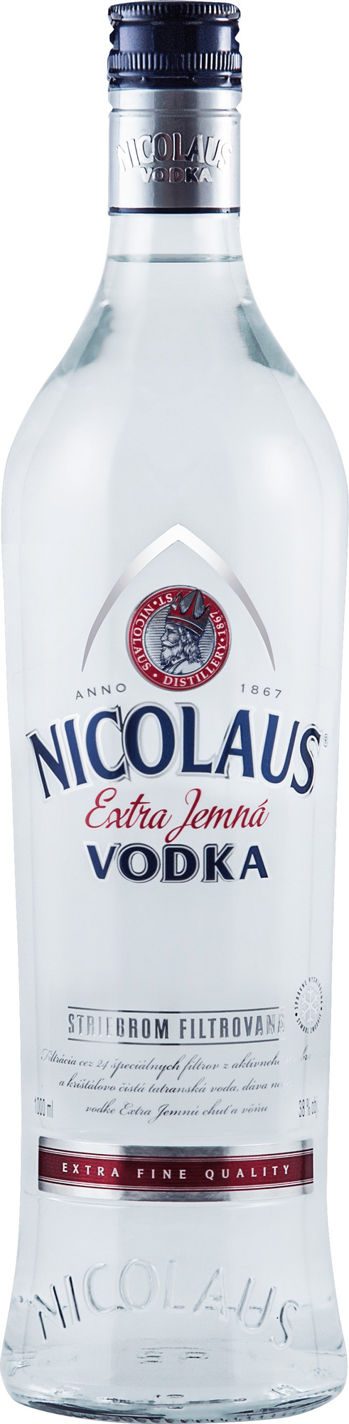 Nicolaus Vodka 38% 1l (holá láhev)