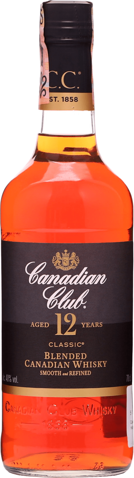 Canadian Club 12 ročná 40% 0,7l (čistá fľaša)