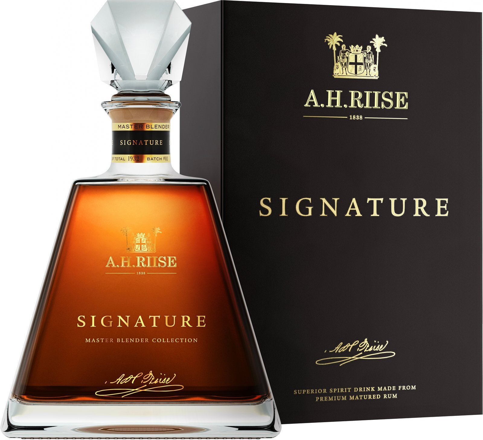 A. H. Riise A.H.Riise Signature 43,9% 0,7 l