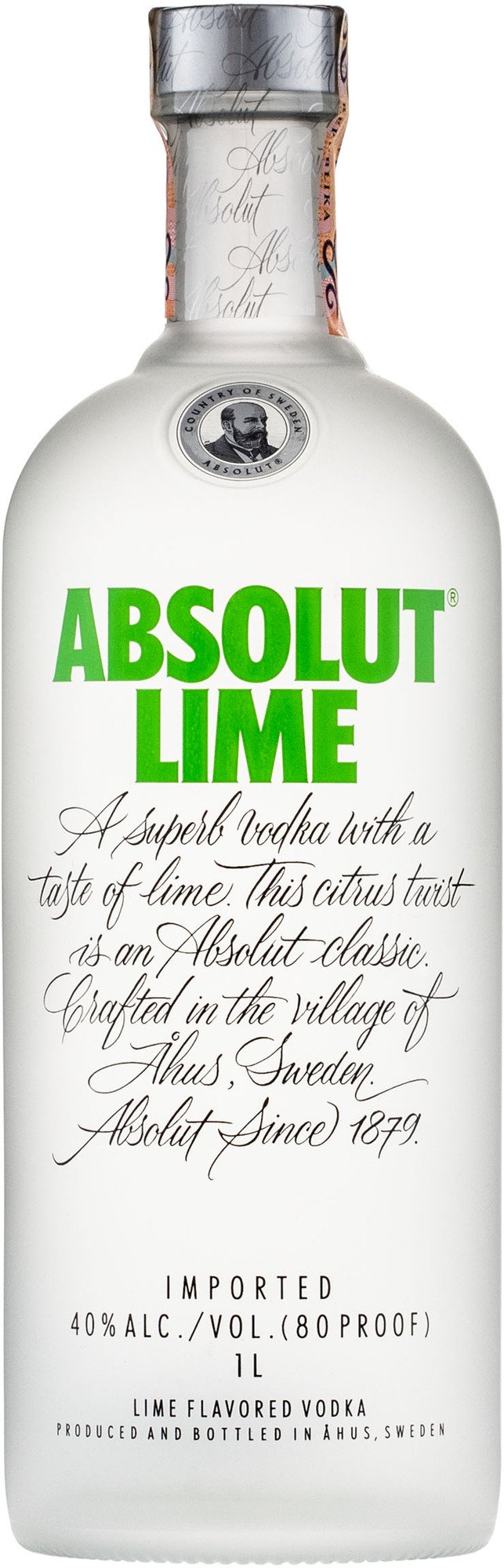 Absolut Lime 1l 40% (čistá fľaša)