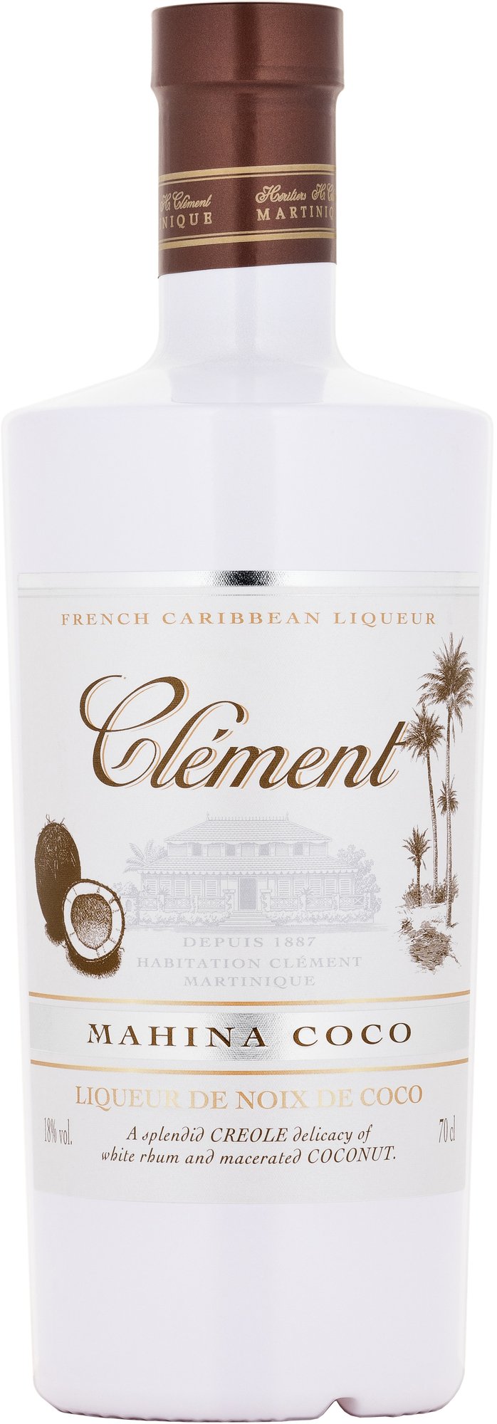 Clément Mahina Coco Liqueur 18% 0,7l (čistá fľaša)