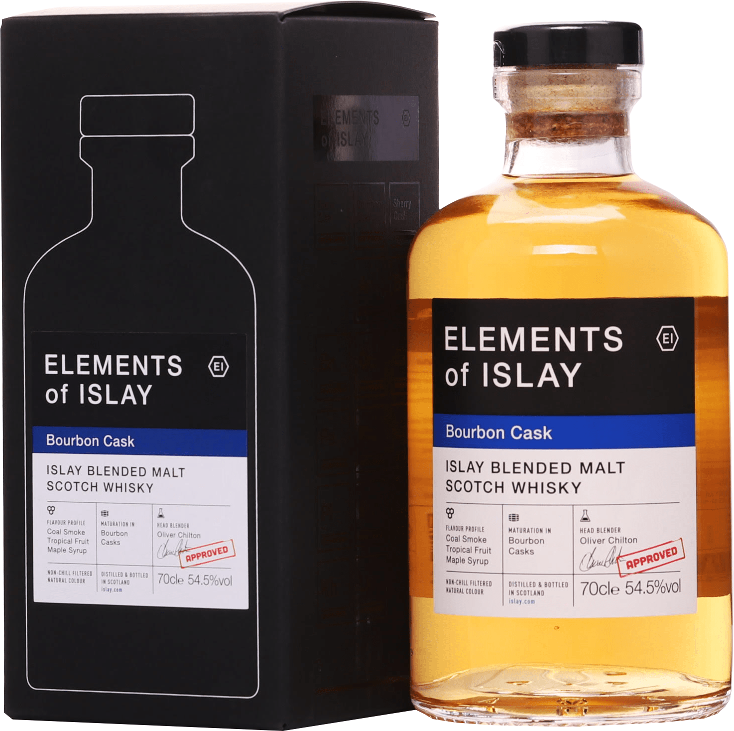 Elements of Islay Bourbon Cask 54,5% 0,7l (darčekové balenie kazeta)