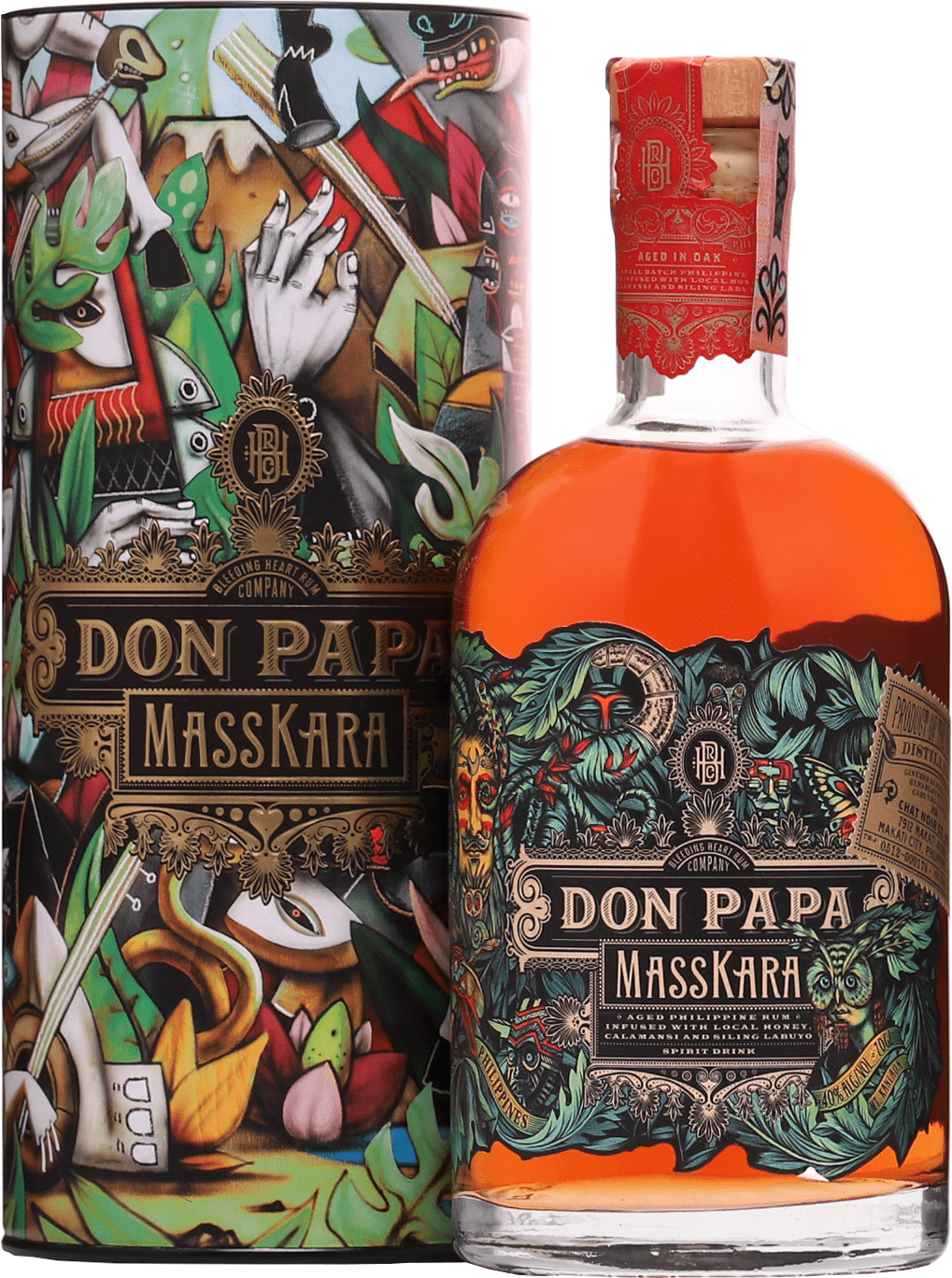 Don Papa Masskara Art Limited Edition 40% 0,7l (darčekové balenie kazeta)