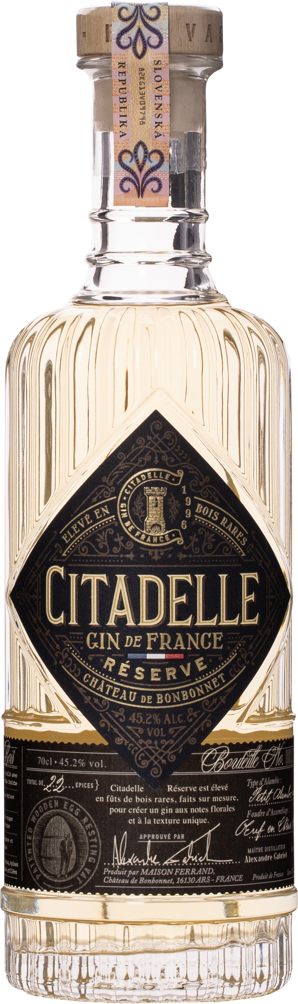 Citadelle Gin Réserve 45,2% 0,7l (čistá fľaša)