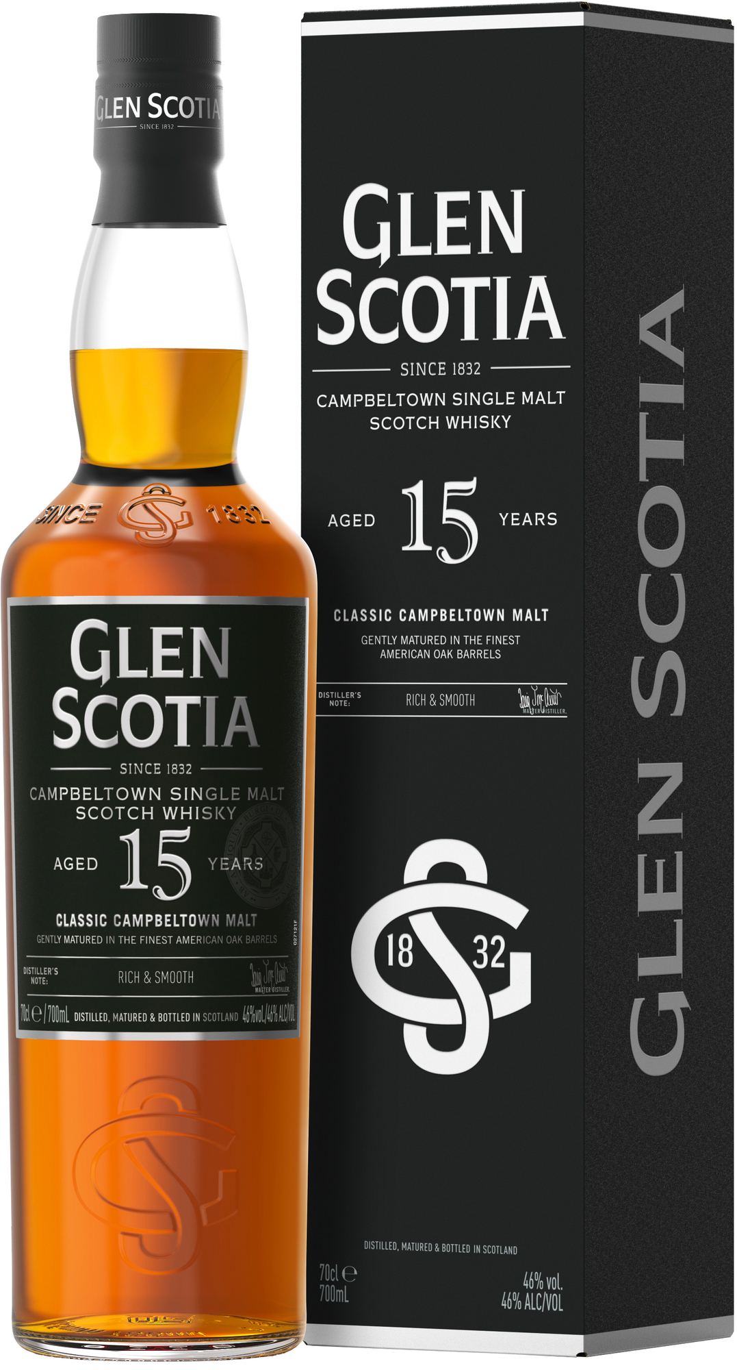Glen Scotia 15 ročná 46% 0,7l (darčekové balenie kazeta)