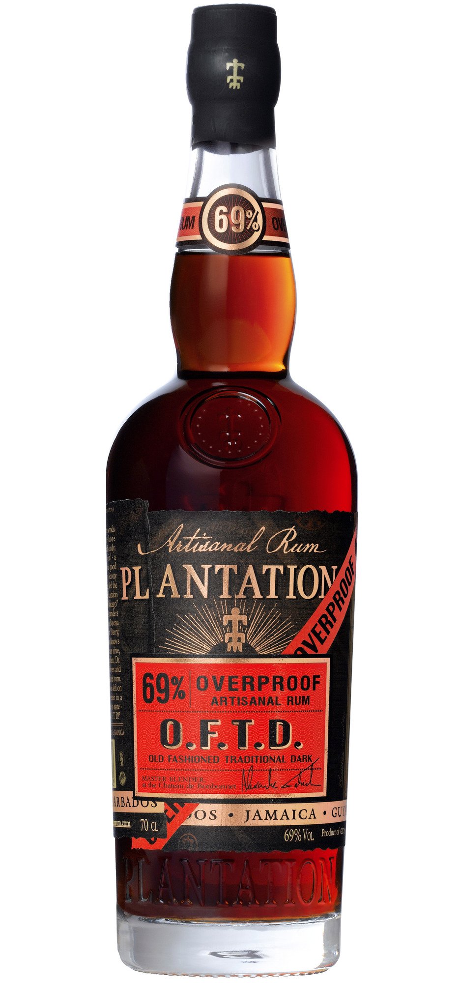 Plantation O.F.T.D. Overproof 69% 0,7l (čistá fľaša)