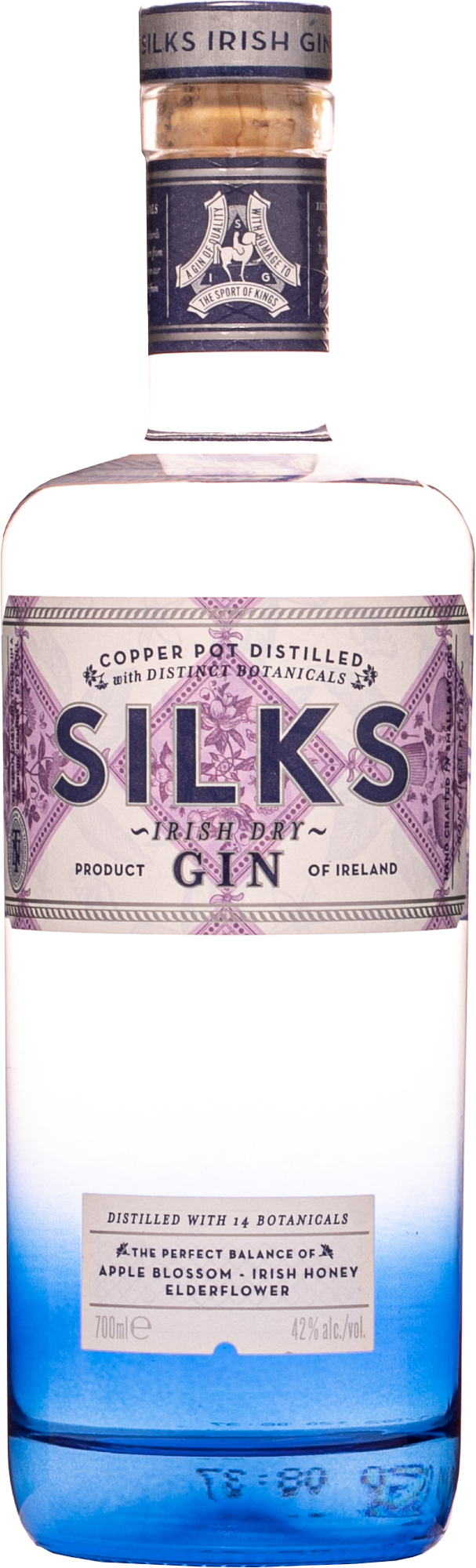 Silks Irish Dry Gin 42% 0,7l (čistá flaša)