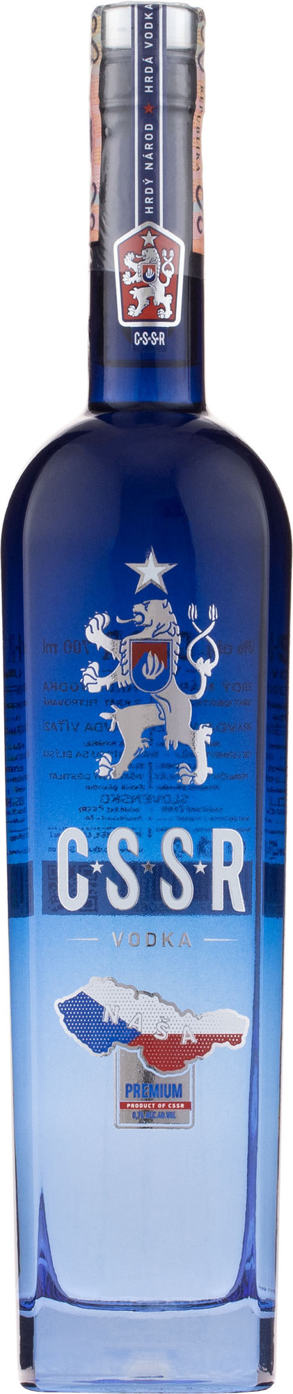 CSSR Vodka 40% 0,7l (čistá flaša)