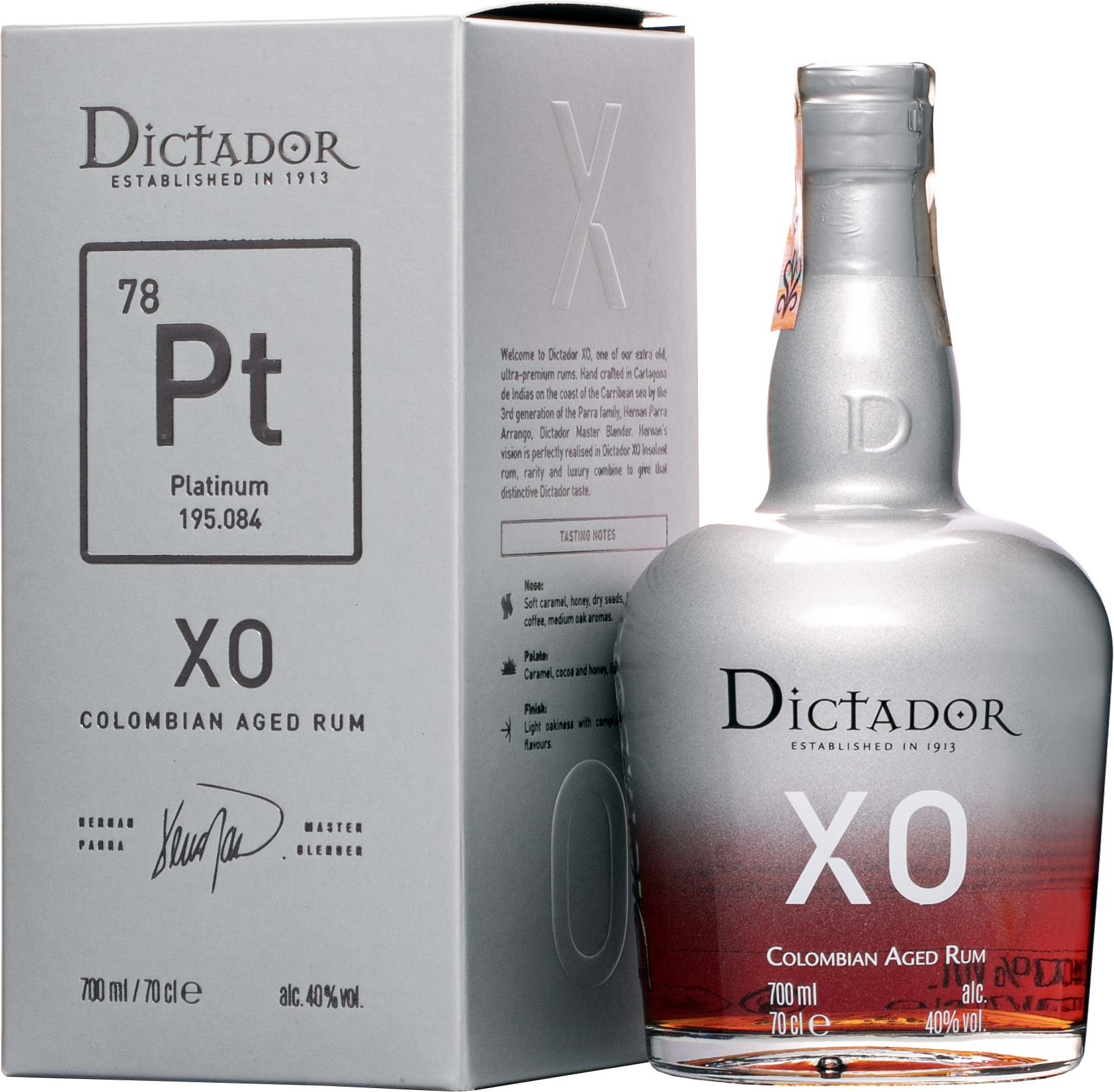 Dictador XO Insolent 40% 0,7l (darčekové balenie kazeta)