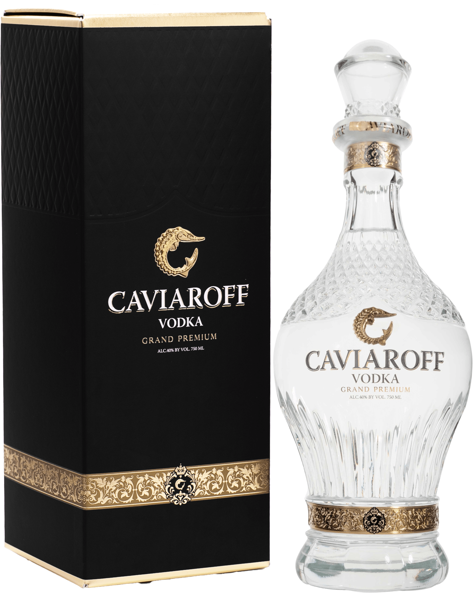 Caviaroff Vodka Grand Premium 40% 0,7l (darčekové balenie kazeta)