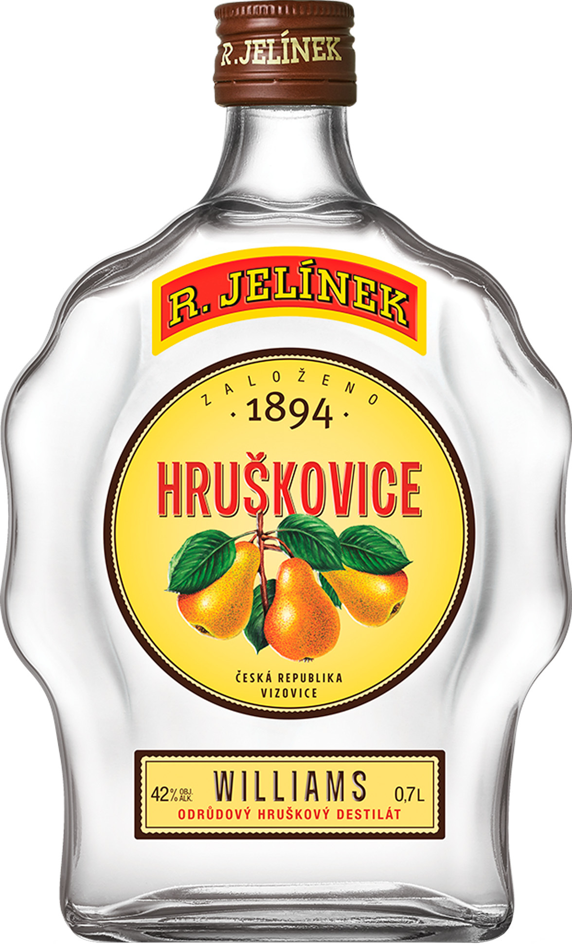 Rudolf Jelínek Hruškovica 42% 0,7l (čistá fľaša)