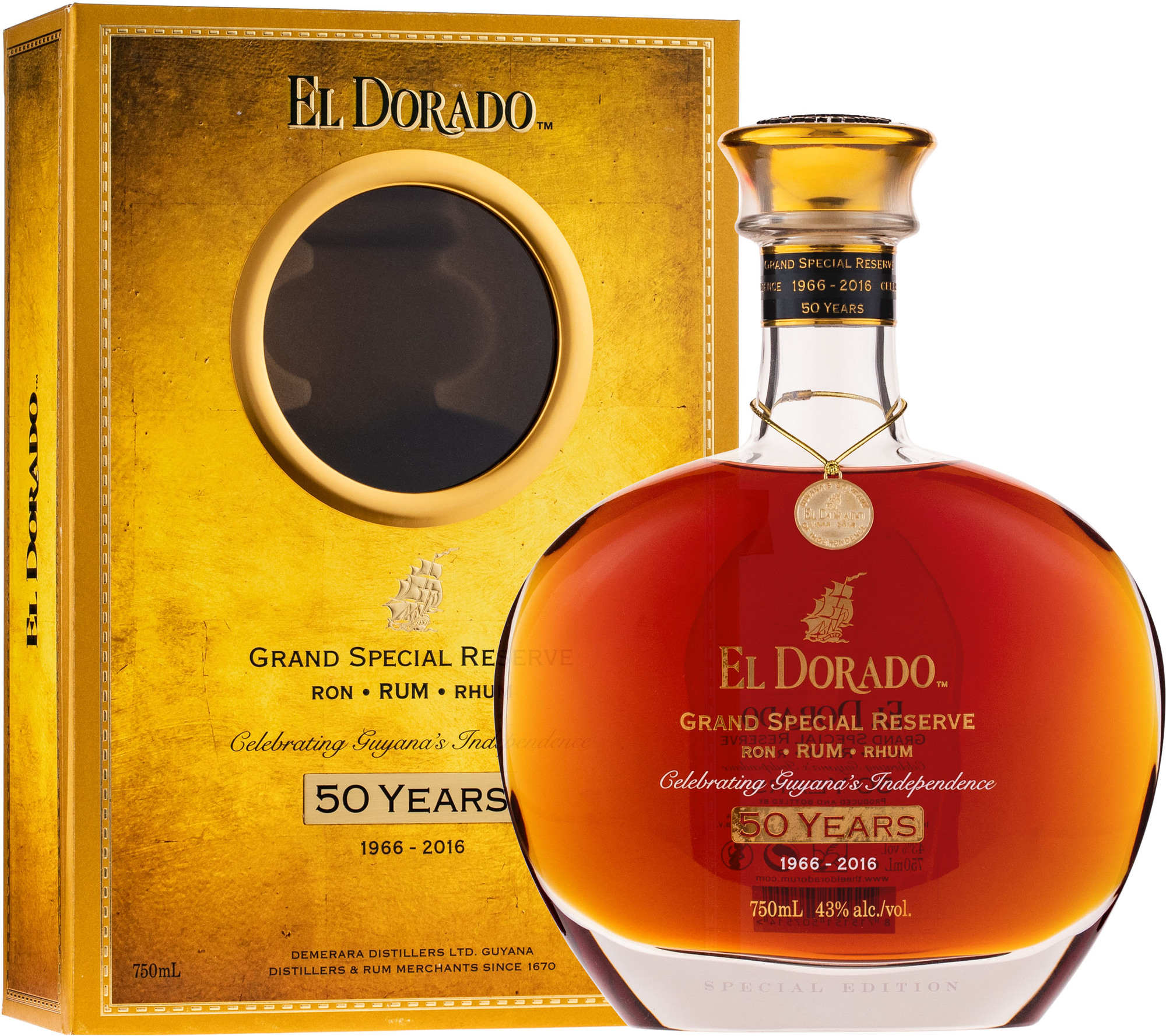 El Dorado Grand Special Reserve 50th Anniversary 43% 0,7l (darčekové balenie kazeta)