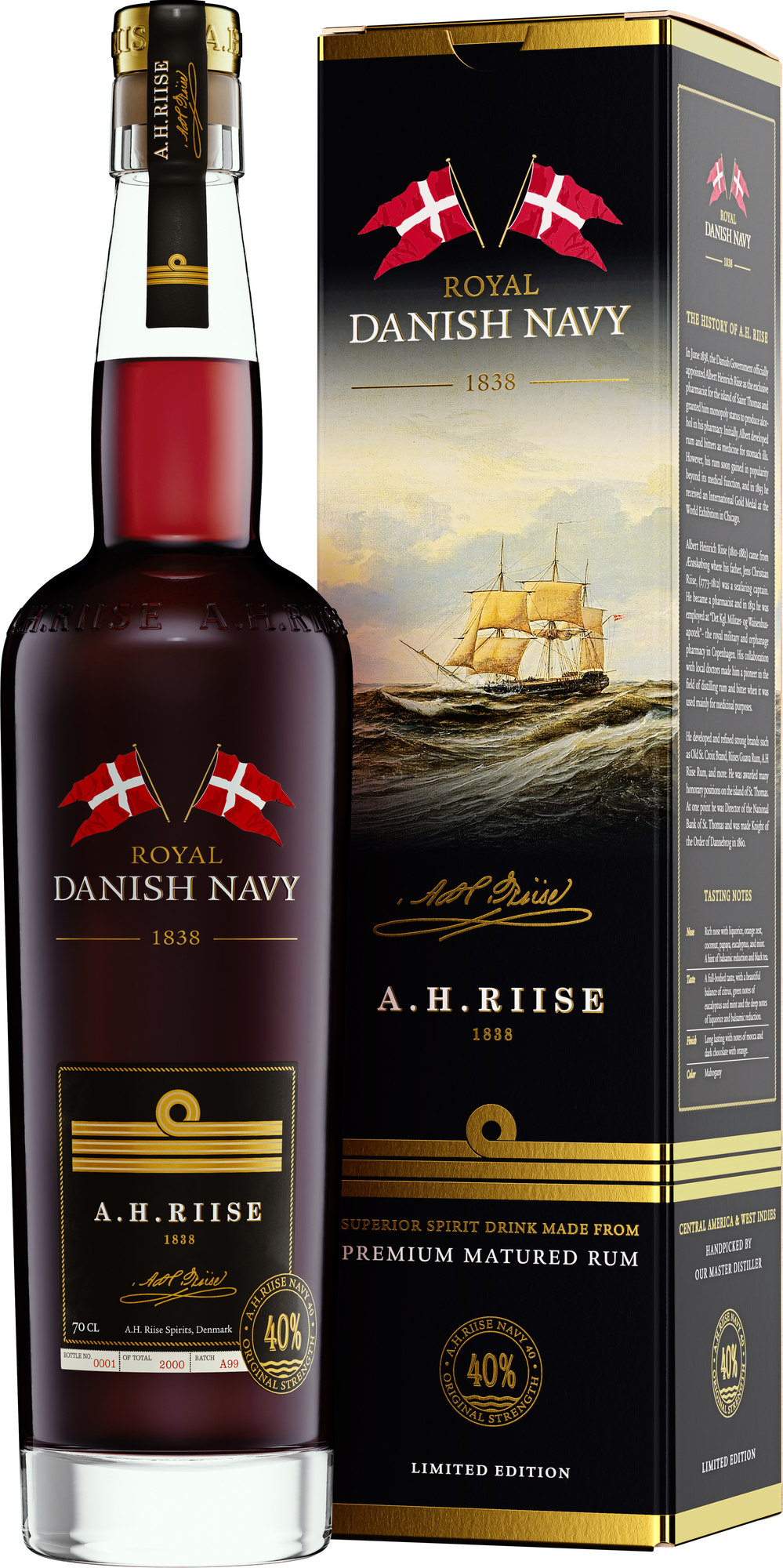 A.H. Riise Royal Danish Navy 40% 0,7l (darčekové balenie kazeta)
