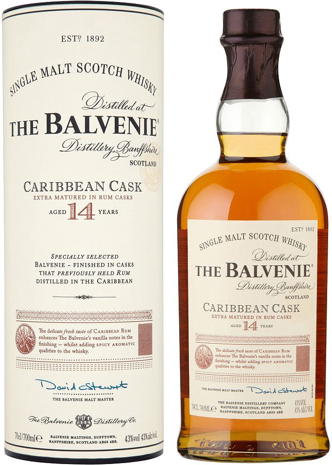 Obrázok Balvenie Caribbean Cask 14 ročná 43% 0,7l