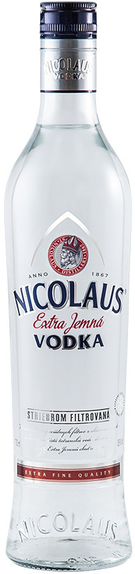 Nicolaus Vodka Extra Jemná 38% 0,7l (čistá fľaša)