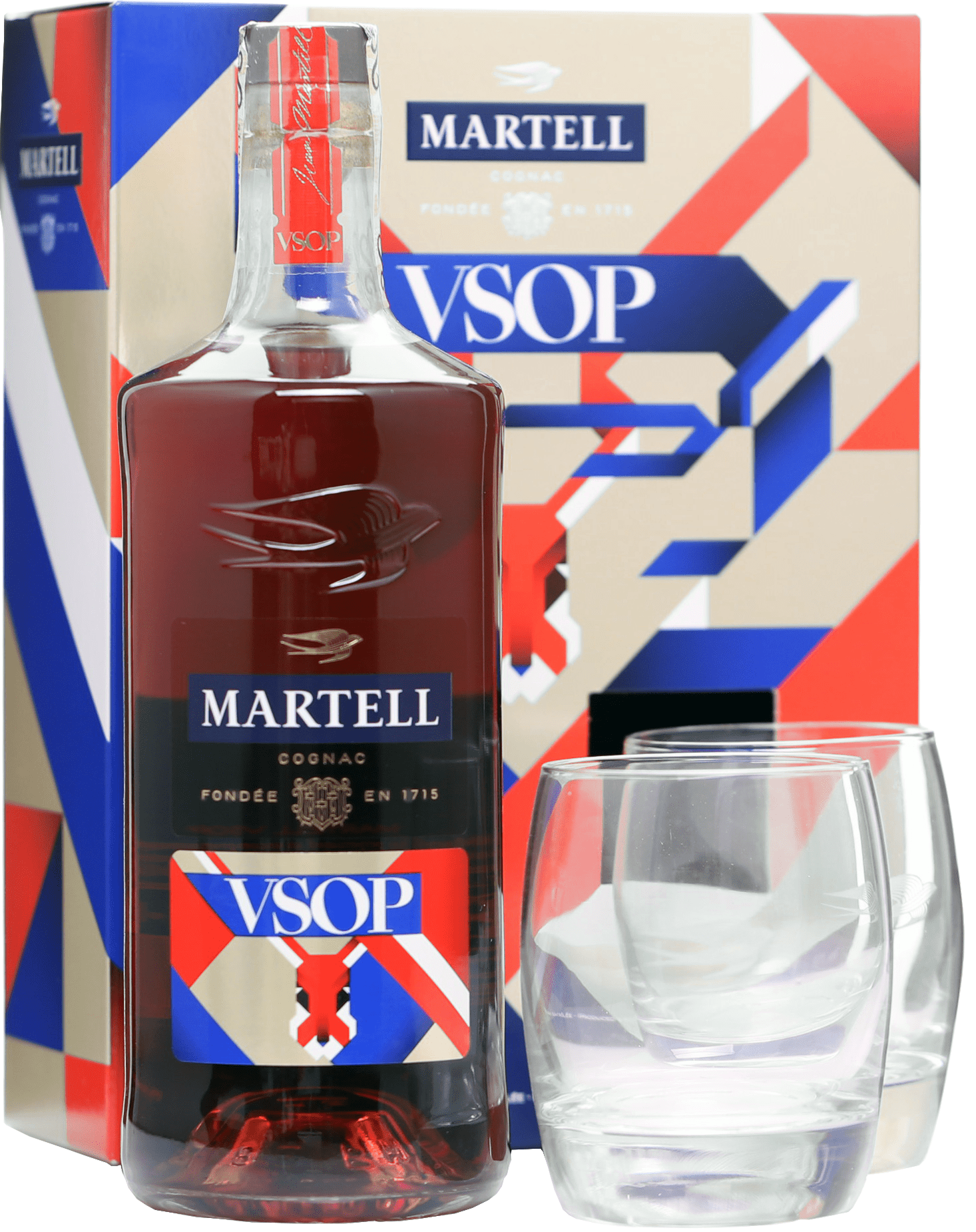 Martell VSOP + 2 sklenice 40% 0,7l