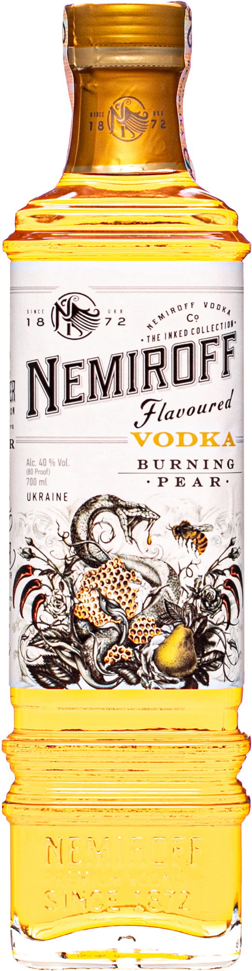 Nemiroff Burning Pear 40% 0,7l (čistá fľaša)