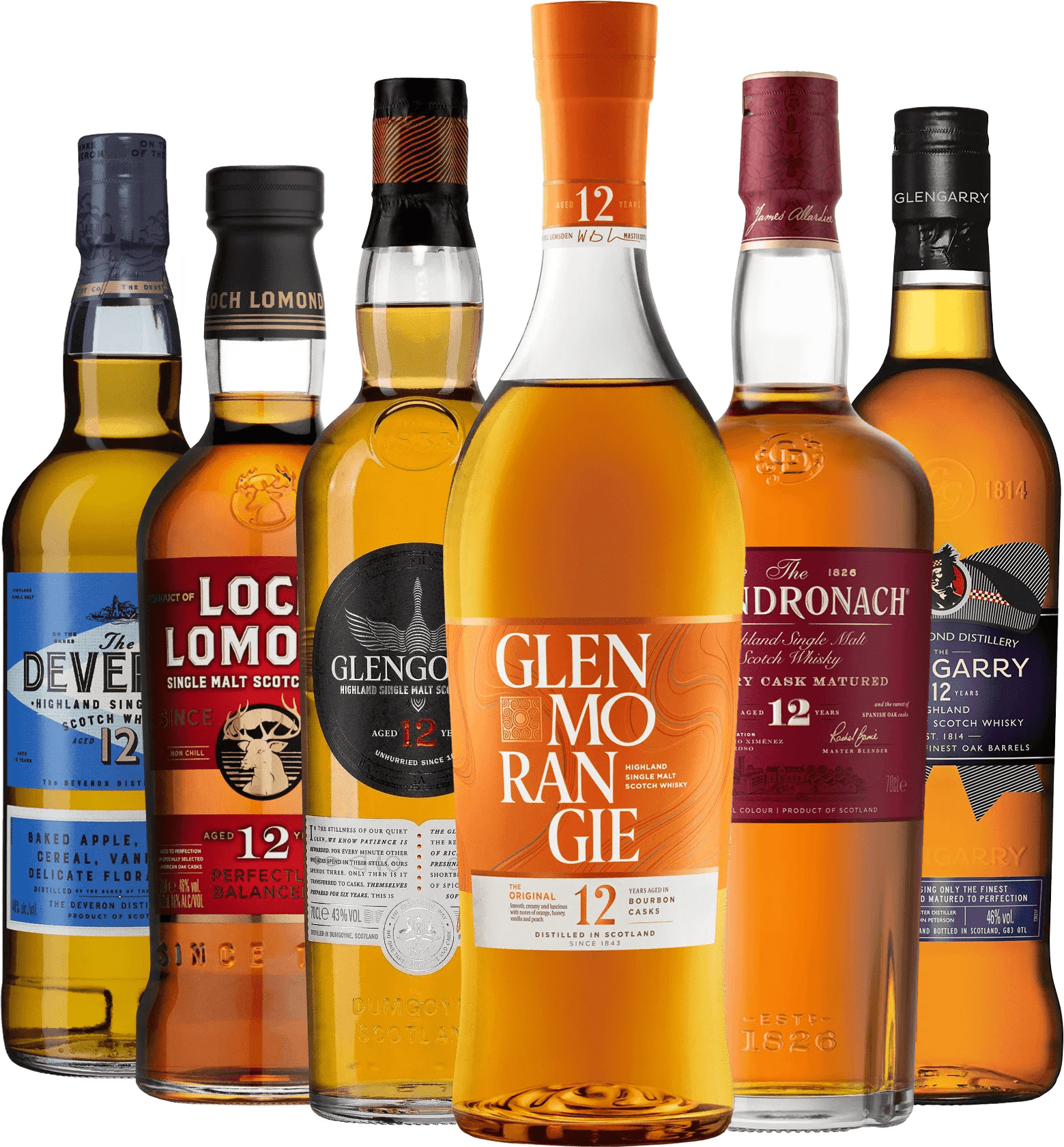 Set 6x Highland 12-letá whisky (set 1 x 0.7 l, 1 x 0.7 l, 1 x 0.7 l, 1 x 0.7 l, 1 x 0.7 l, 1 x 0.7 l) – foto produktu