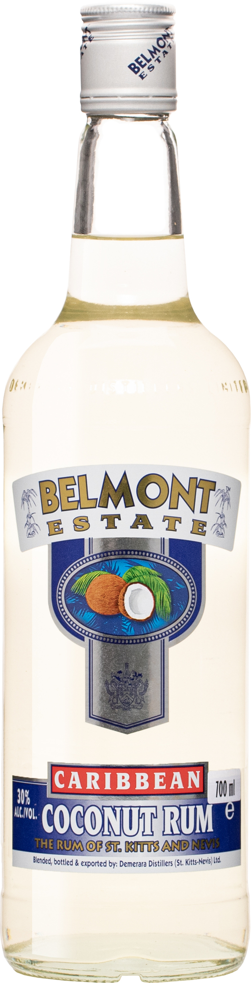 Belmont Estate White Coconut 30% 0,7l (čistá fľaša)