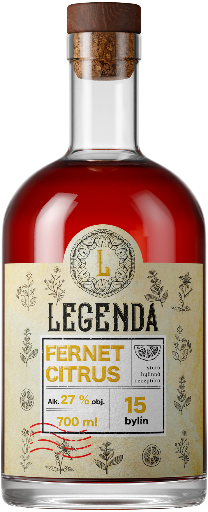 Legenda Fernet Citrus 27% 0,7l