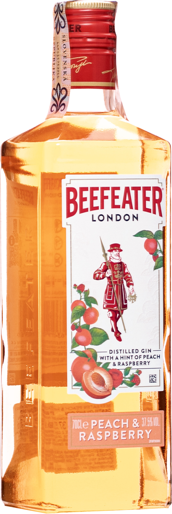 Beefeater Peach & Raspberry 37,5% 0,7l (čistá fľaša)
