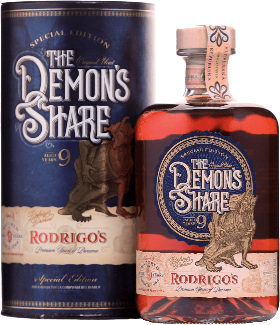 The Demon's Share Rodrigo's Reserva 9 ročný 40% 0,7l (darčekové balenie kazeta)