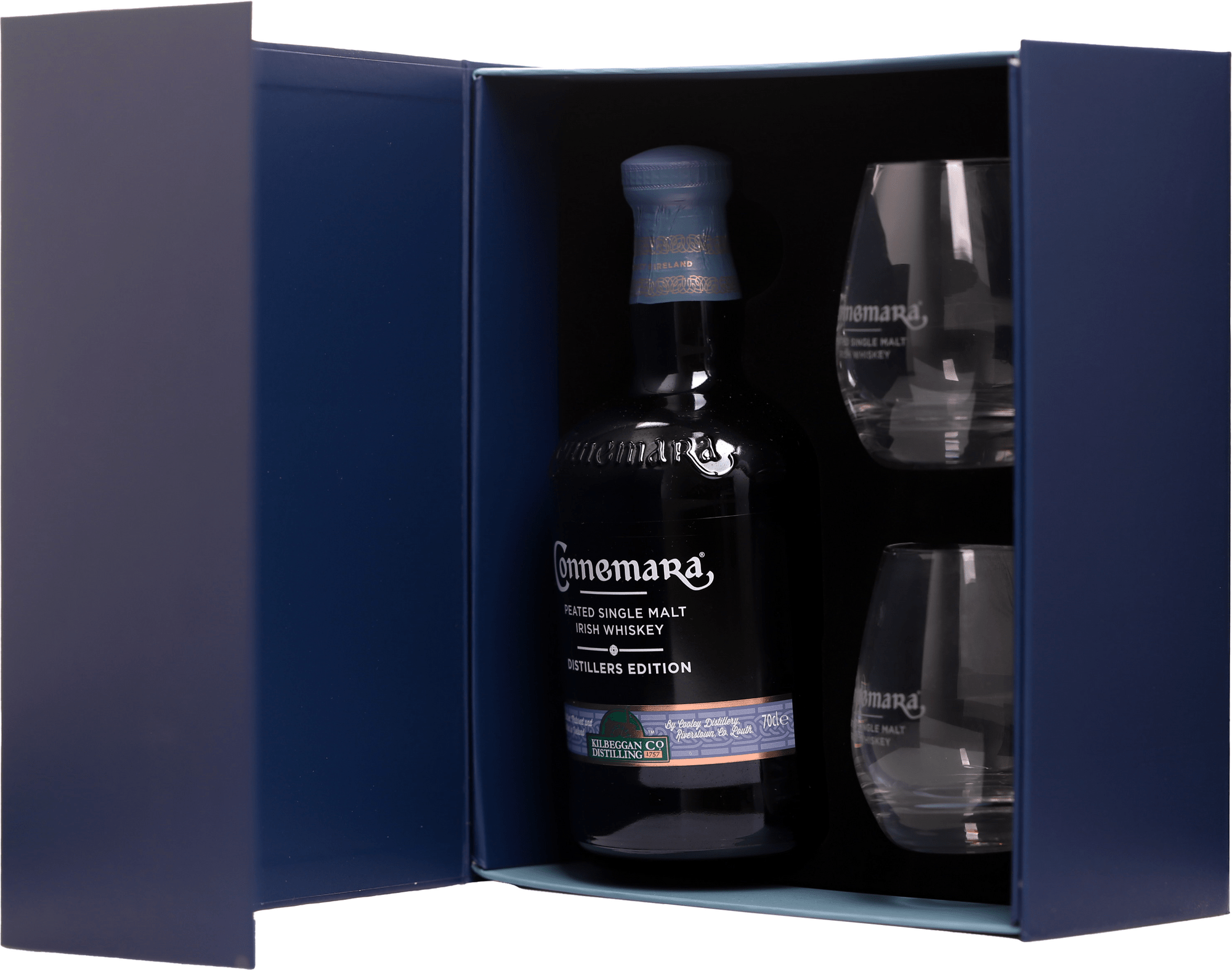 Connemara Distillers Edition + 2 sklenice 43% 0,7l (darčekové balenie 2 poháre)