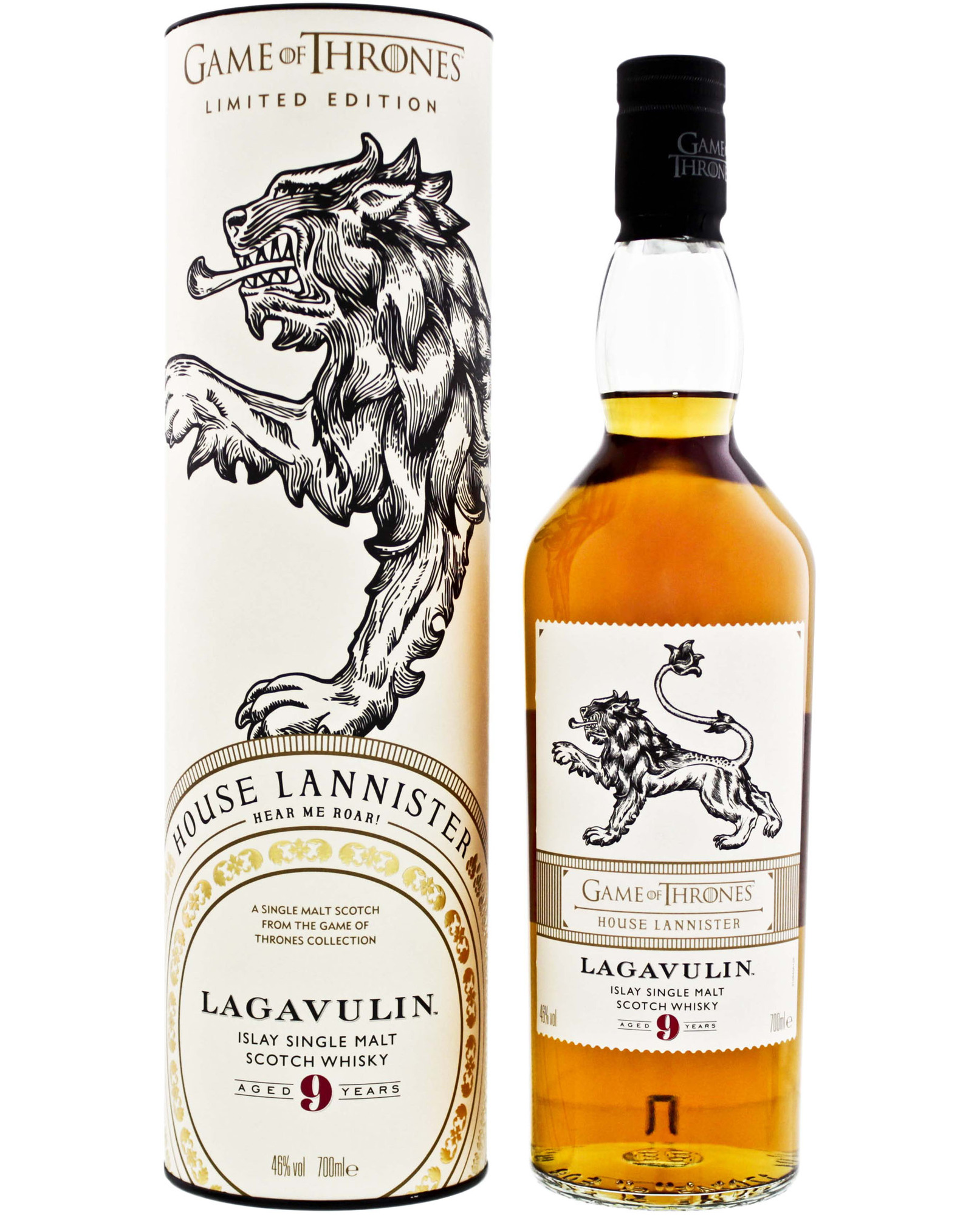 Obrázok House Lannister & Lagavulin 9 ročná - Game of Thrones Single Malts Collection 46% 0,7l