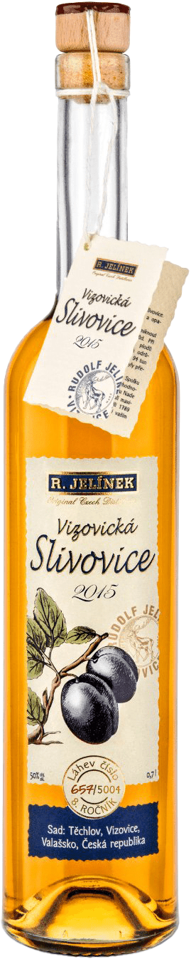 Rudolf Jelínek Vizovická Slivovice 2015 50% 0,7l (čistá fľaša)