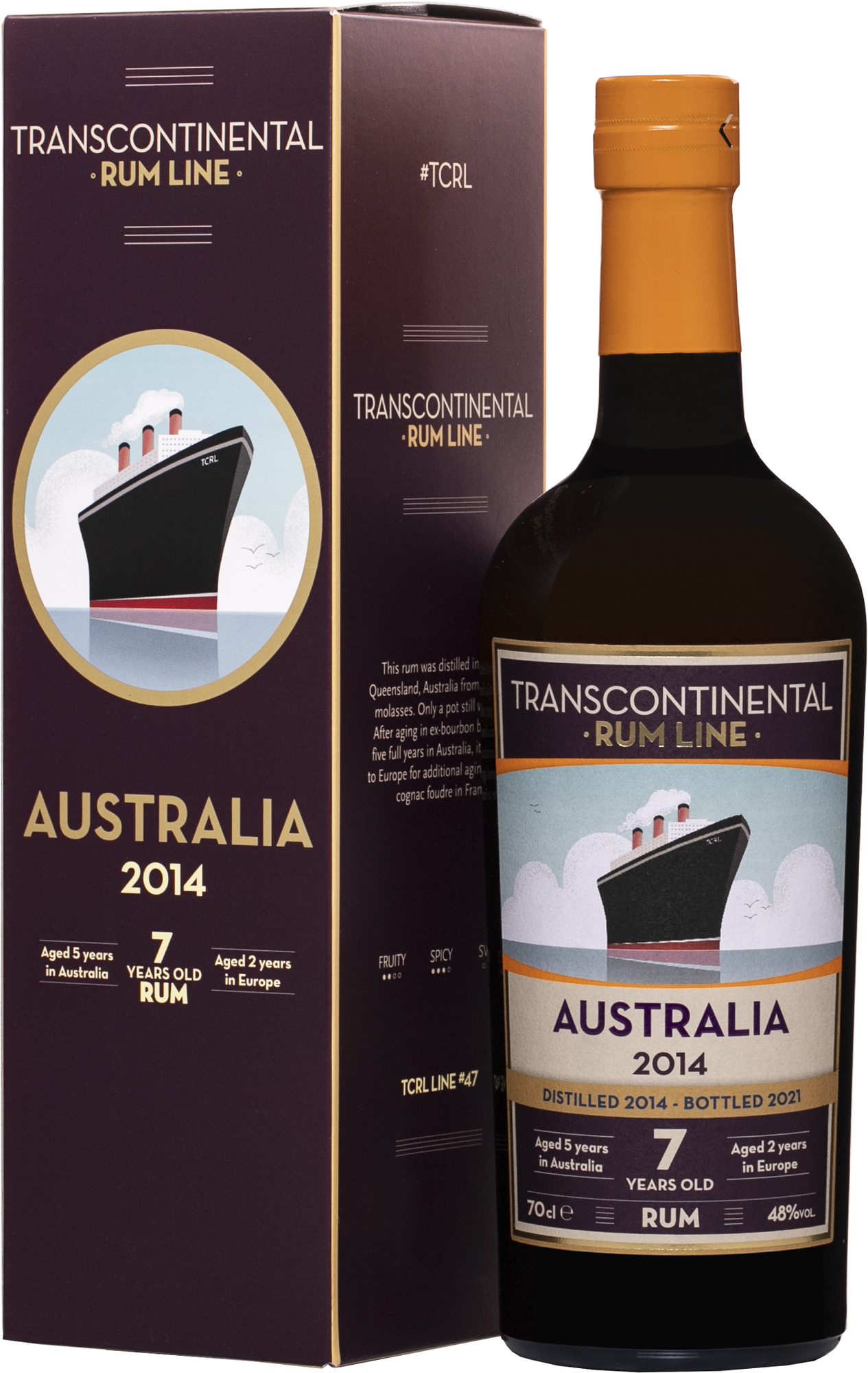 Transcontinental Rum Line Australia 2014 48% 0,7l (darčekové balenie kazeta)