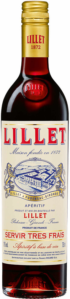 Lillet Rouge 17% 0,75l (čistá fľaša)