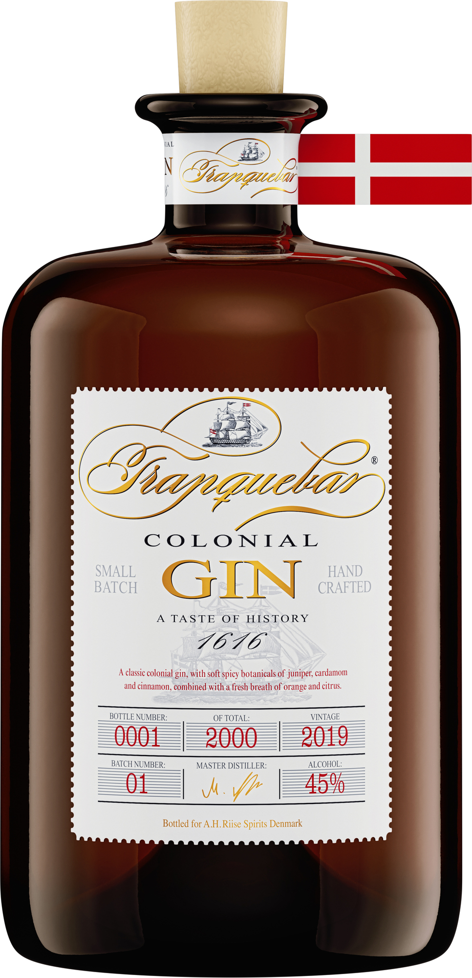 Tranquebar Colonial Gin 45% 0,7l (čistá fľaša)