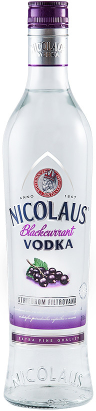 Nicolaus Blackcurrant Vodka 38% 0,7l (čistá fľaša)