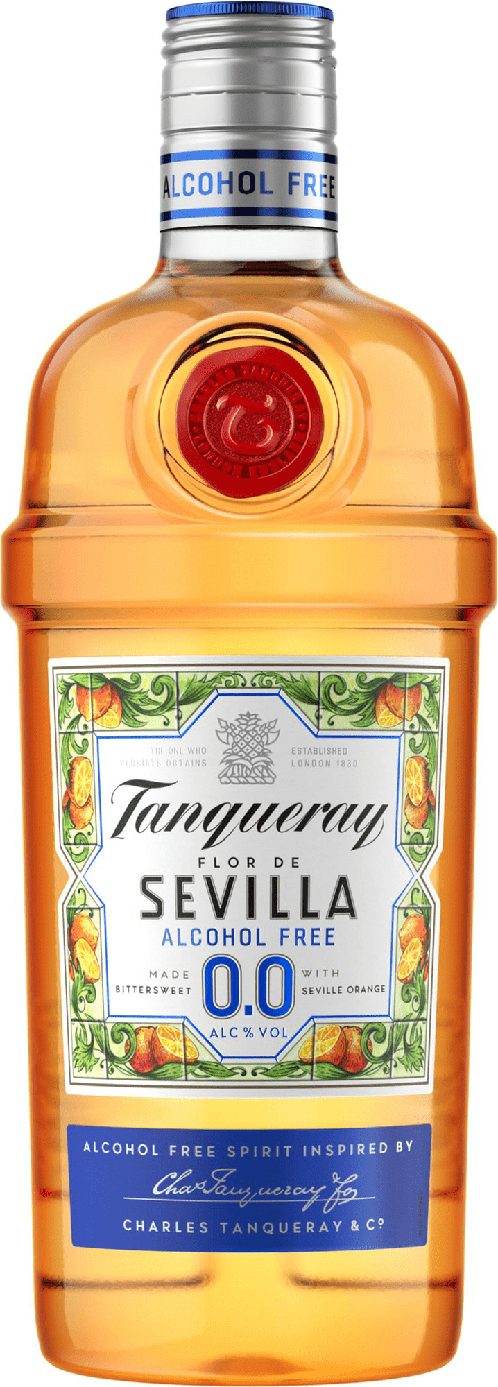 Tanqueray Flor de Sevilla Alcohol Free 0,7l (čistá flaša)