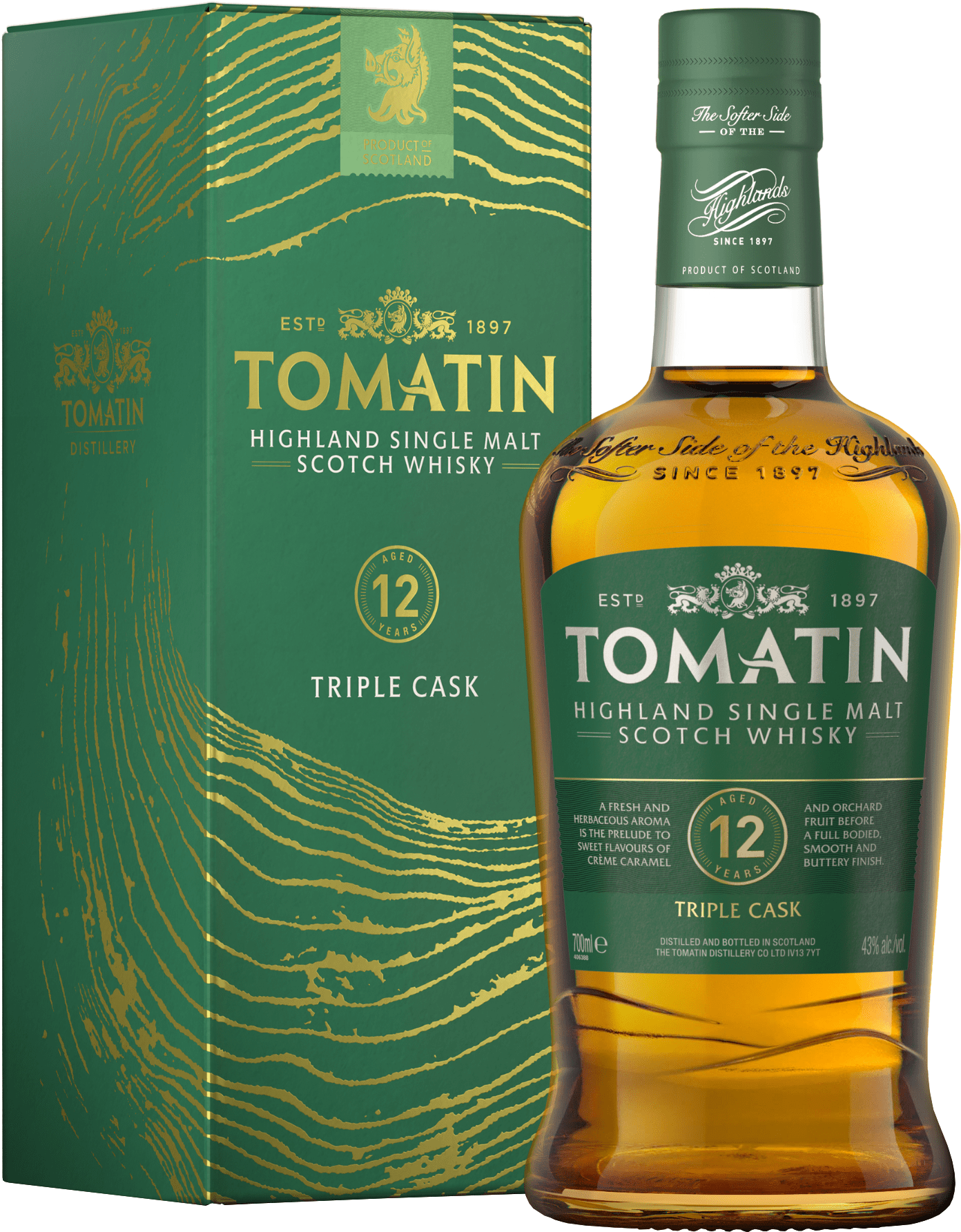 Tomatin 12 letá 43% 0,7l