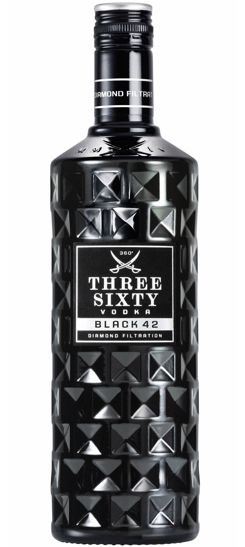 Three Sixty Black 42 Vodka 42% 1l