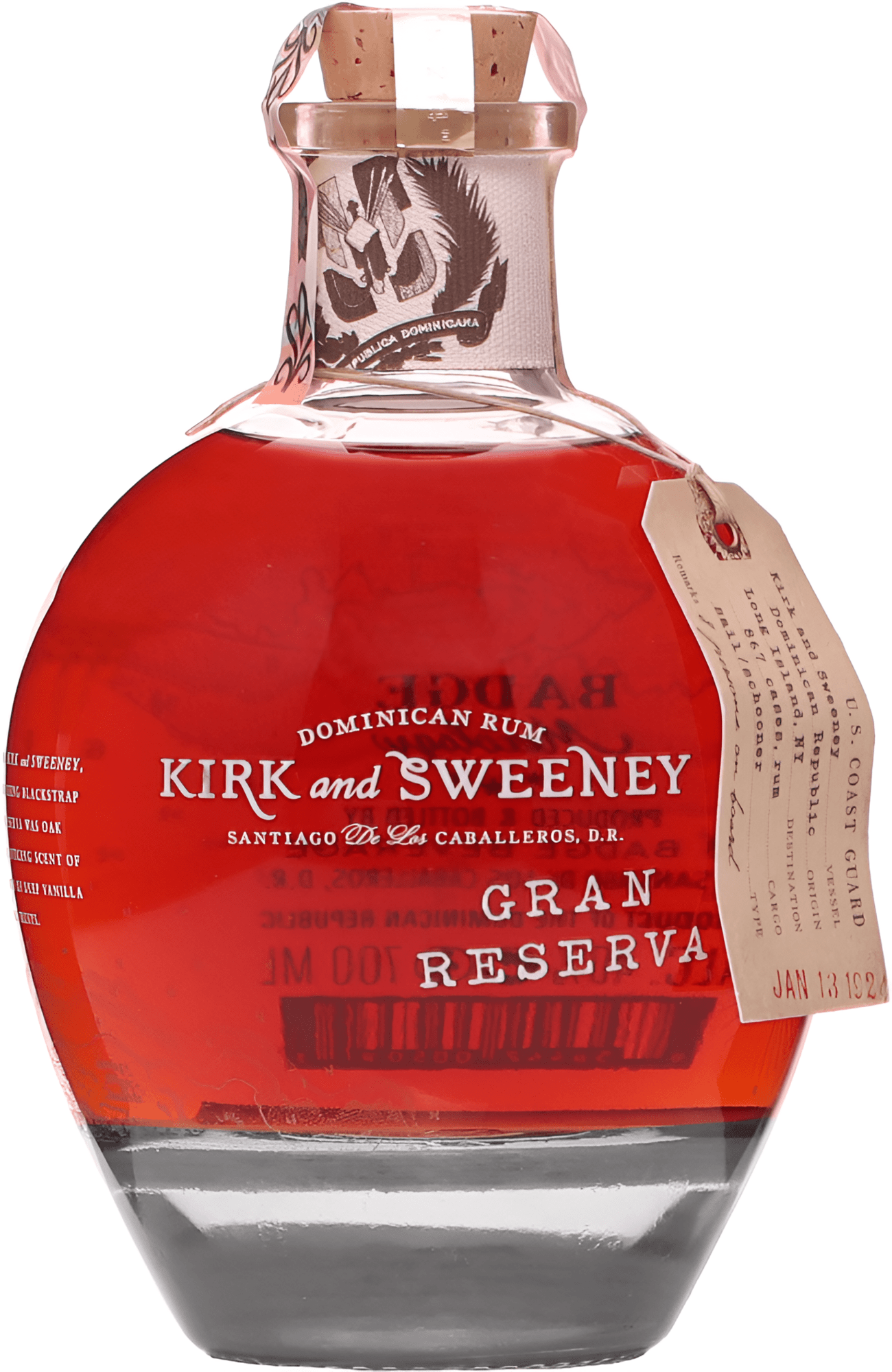 Kirk and Sweeney Gran Reserva 40% 0,7l (čistá fľaša)