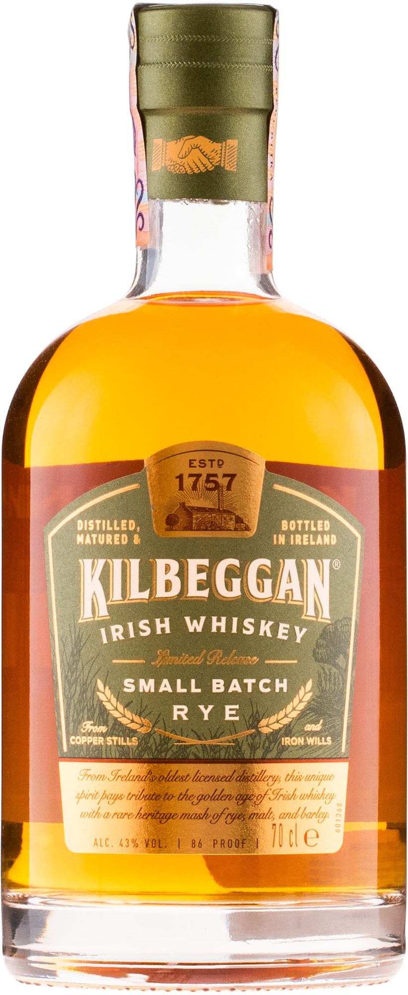 Kilbeggan Small Batch Rye 43% 0,7l