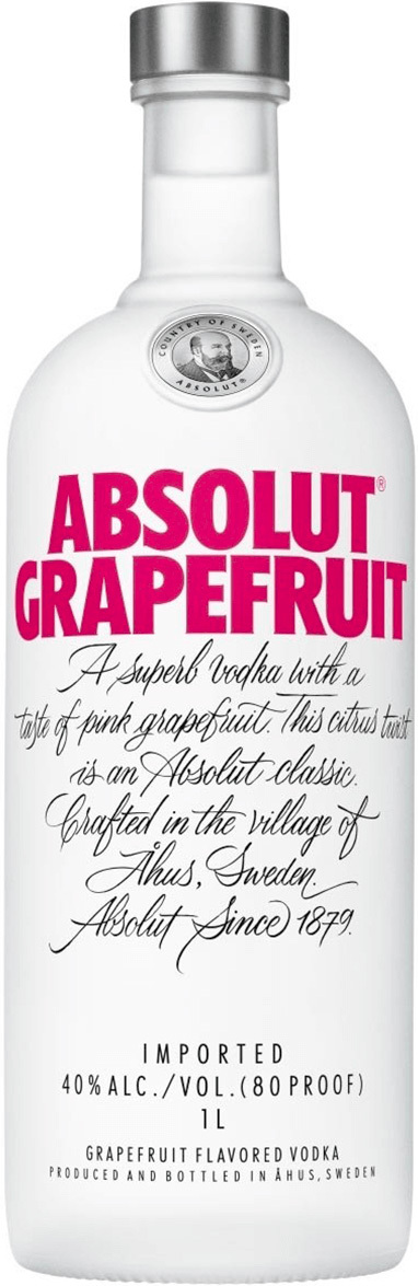 Absolut Grapefruit 1l 40% (čistá fľaša)