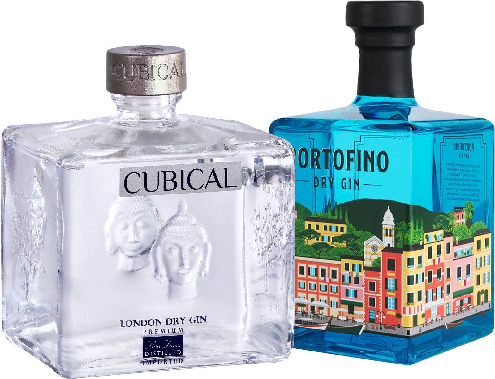 Set Cubical Premium + Portofino Dry Gin (set 1 x 0.7 l, 1 x 0.5 l)