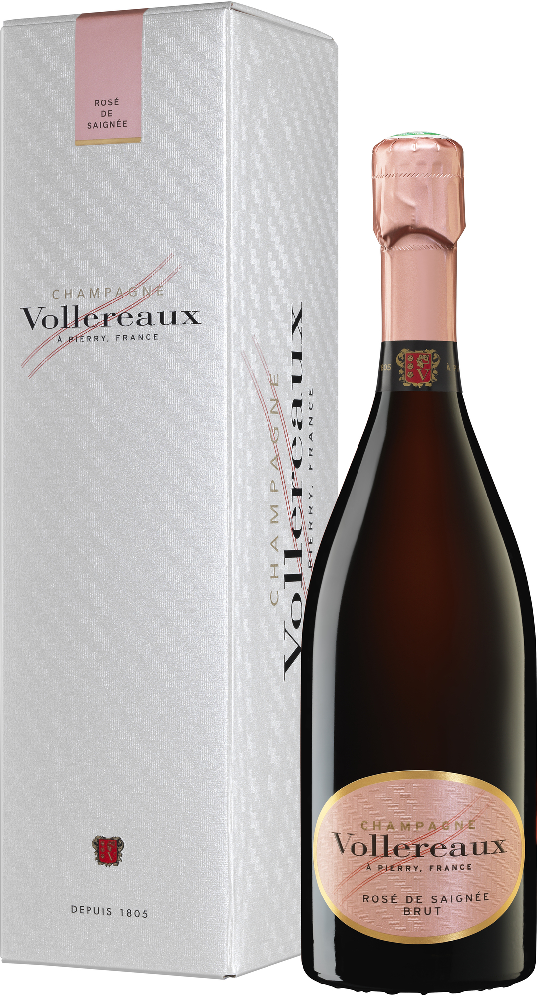 Vollereaux Rosé de Saignée Brut 1,5l 12% (darčekové balenie kazeta)