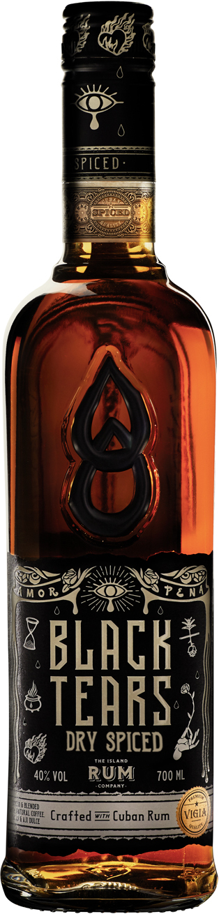 Black Tears Dry Spiced Rum 40% 0,7l (čistá fľaša)
