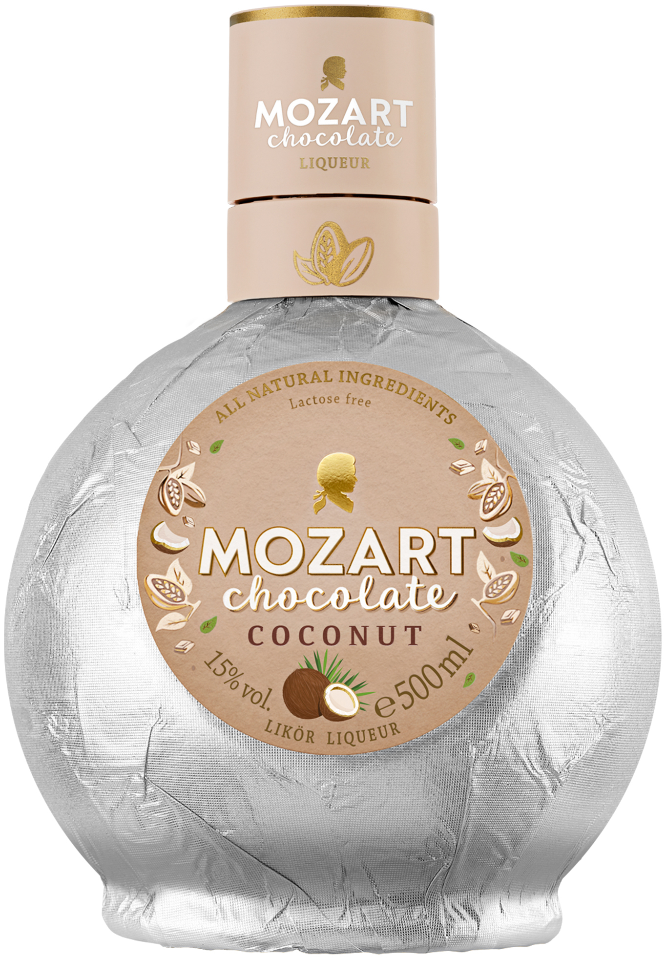 Mozart Chocolate Coconut 15% 0,5l (čistá fľaša)